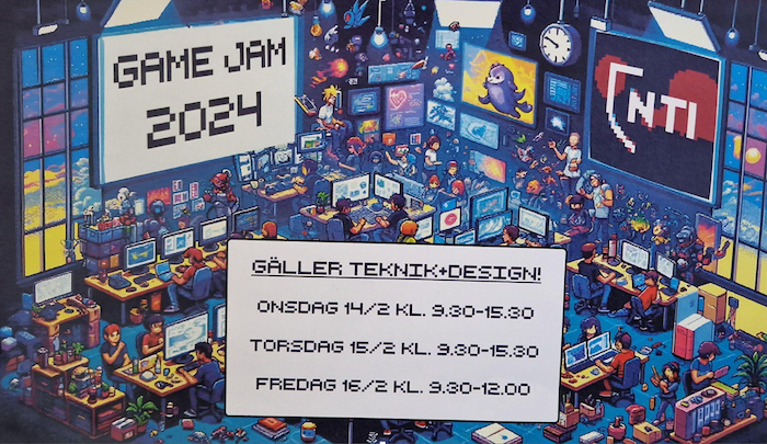 Agenda för Game Jam.