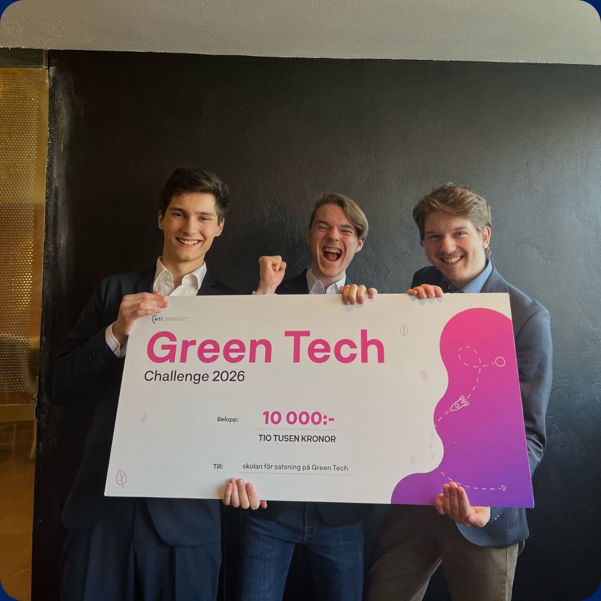 Jusuf, Johann och Timo vinner Green Tech Challenge 2026!