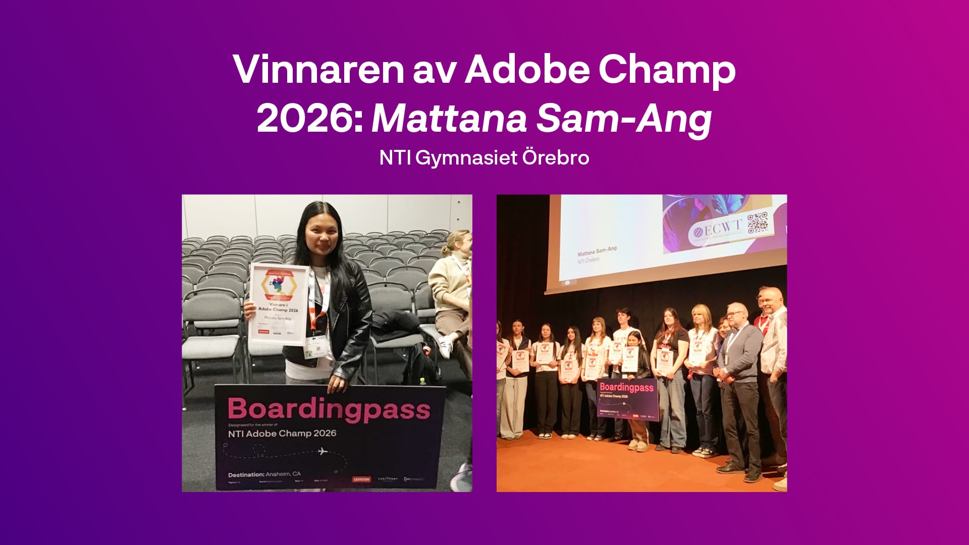 Vinnaren av Adobe Champ 2026 Mattana