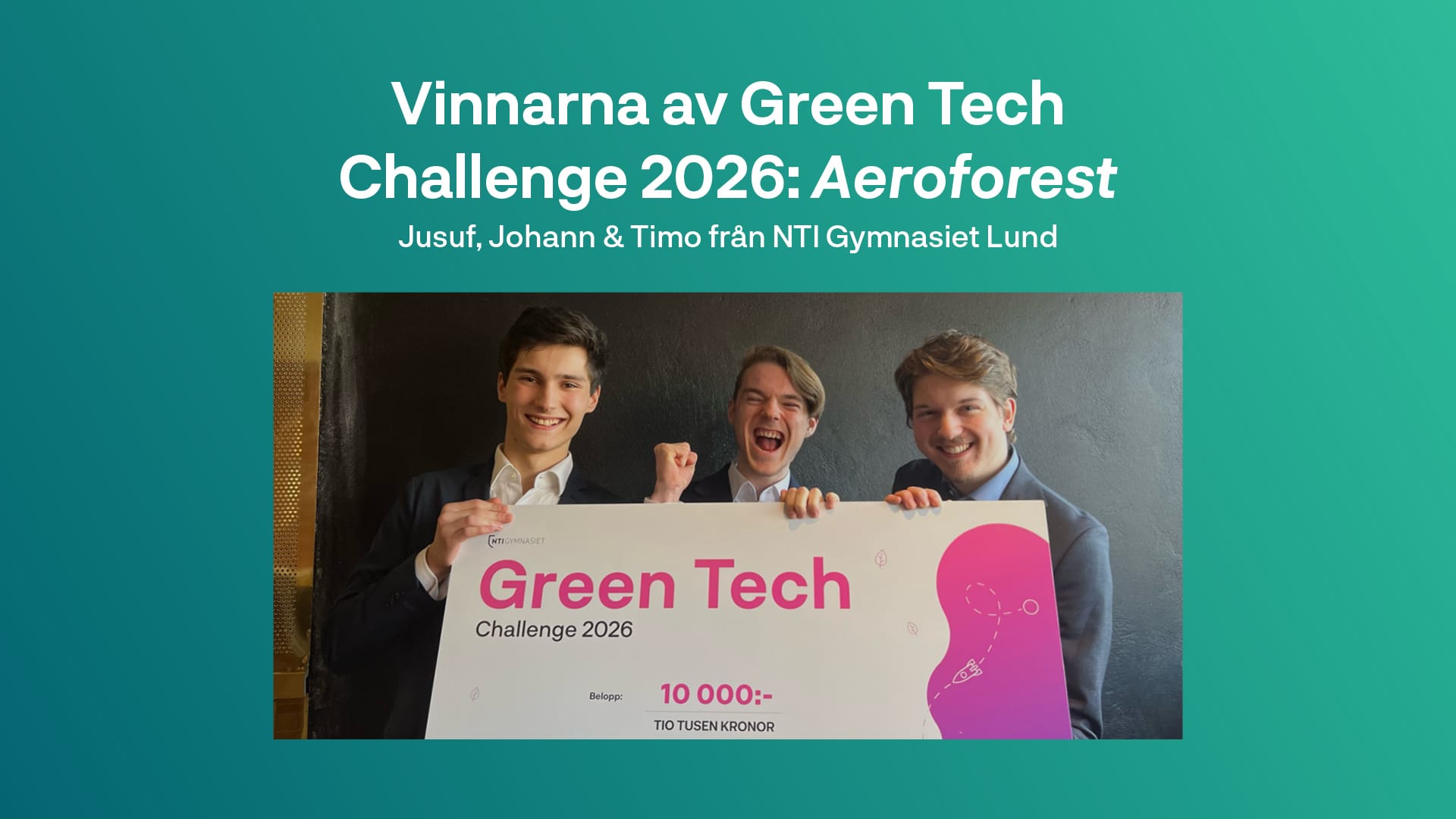 Green Tech Challenge vinnarna 2026.